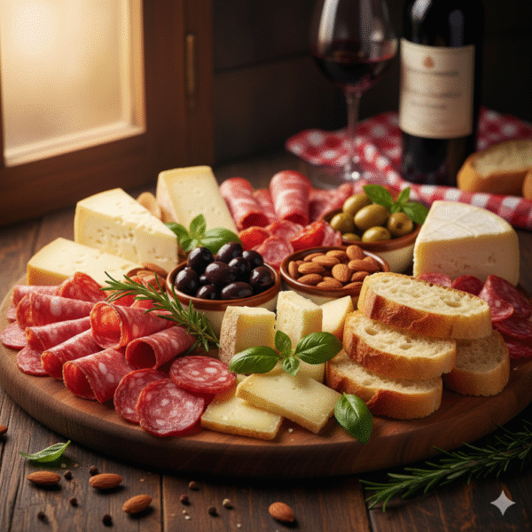 Tabla de fiambres y quesos argentinos Tabla de fiambres y quesos argentinos