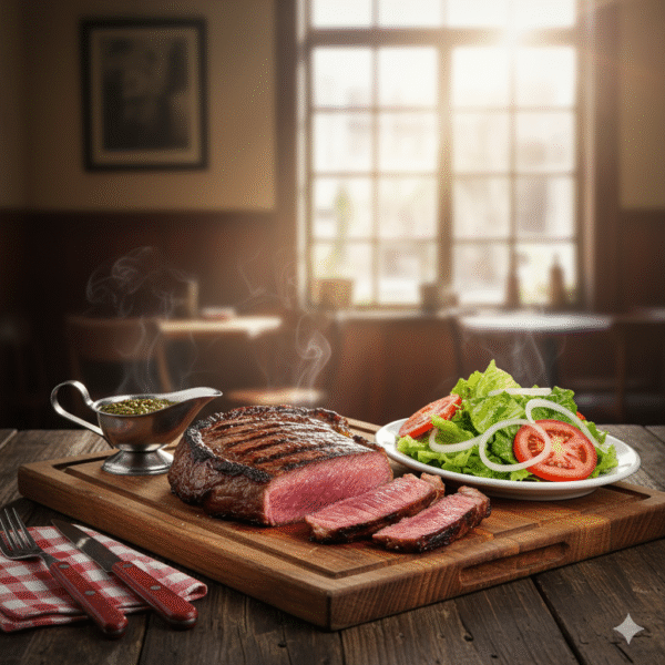 Vacio a la parrilla con ensalada mixta Vacio a la parrilla con ensalada mixta